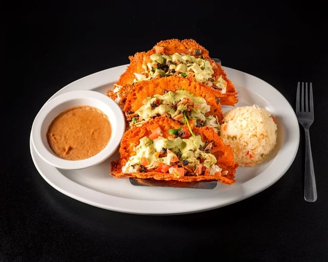 Costras De Queso Tacos (Veg).